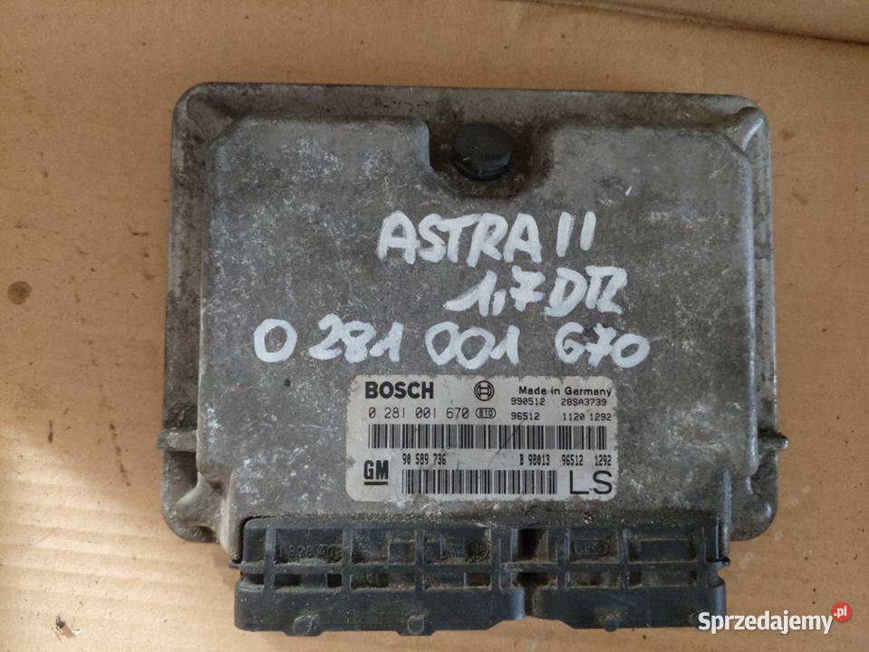 OPEL ASTRA II 17 komputer sterownik 0281001670 osobowe Komputery świętokrzyskie Kielce