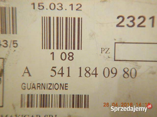 USZCZELKA FILTRA OLEJU MERCEDES OM501 OM502 NOWA