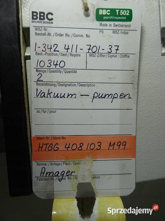 POMPA PRÓŻNIOWA LEYBOLDHERAEUS TRIVAC S8BDS Wąchock sprzedam