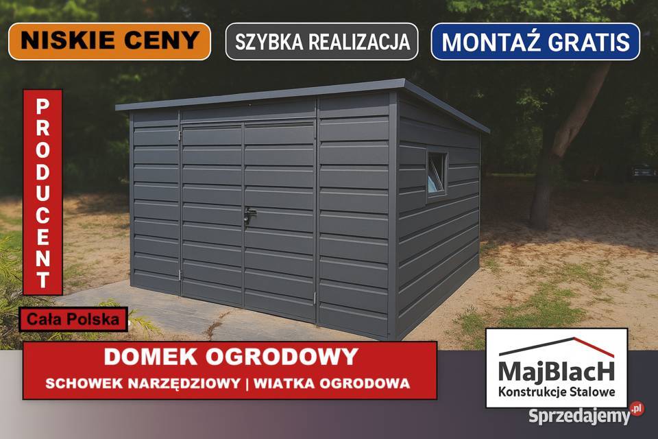 PRODUCENT Wiata ogrodowaśmietnikowa Altana na blacha Piaseczno
