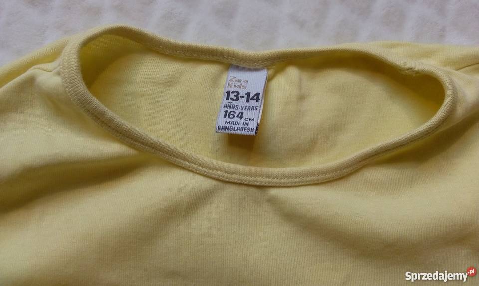 Koszulka żółta Zara Kids 1314 lat 164 Rogoźnik