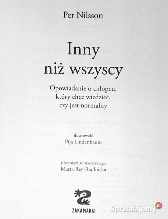 Inny niż wszyscy Per Nilsson Pija Lindenbaum Rok wydania 2017 lubelskie Chełm
