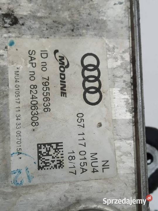 CHŁODNICA OLEJU 057117015A 40 TDI Audi Q7 II Chłodnice oleju Motoryzacja