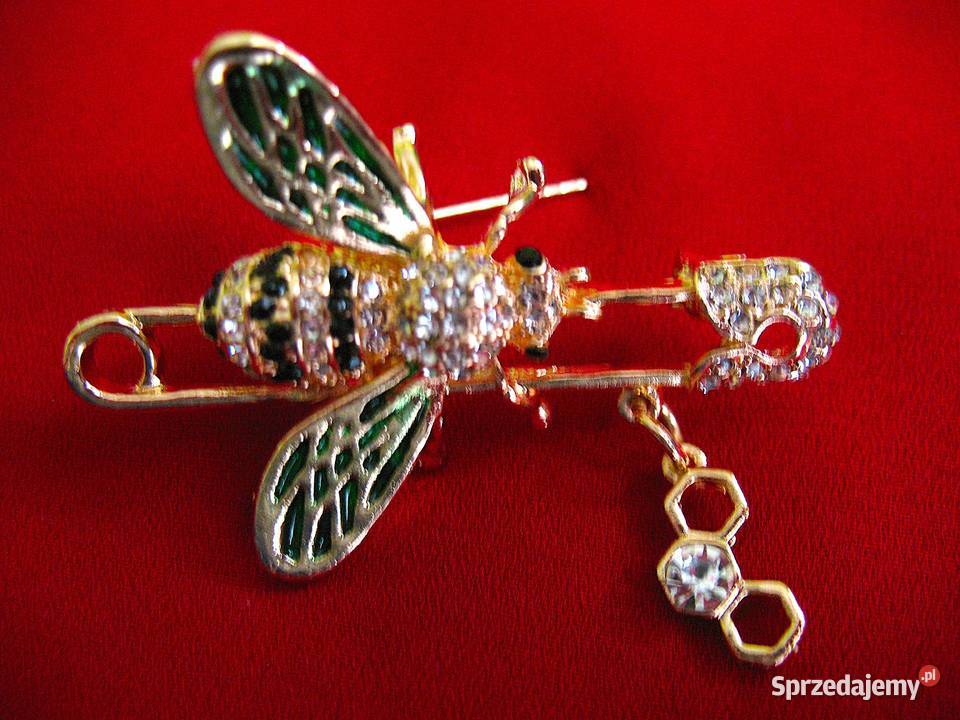 Broszka Naszyjnik wisior Pszczoła metal