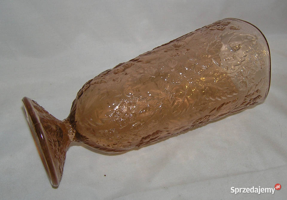 wazon vintage szkło pink 25 AlD Bartków