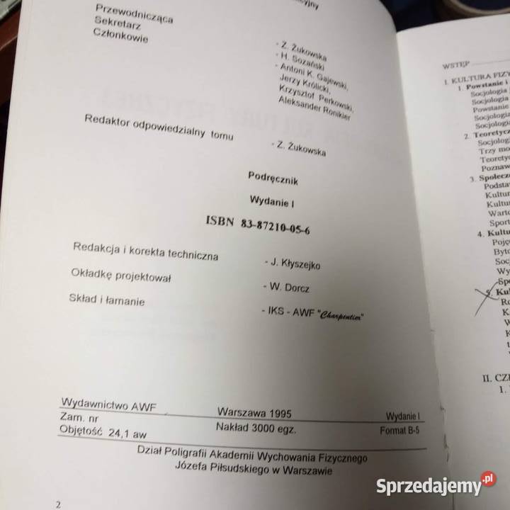 Socjologia kultury fizycznej kolekcja książki