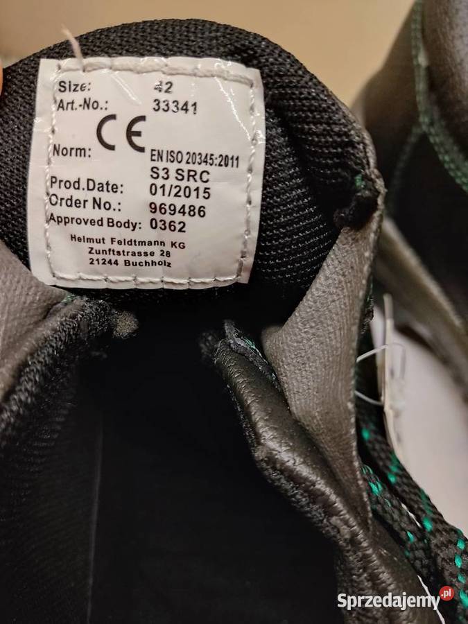 Obuwie ochronne robocze Feldtmann 42 nowe