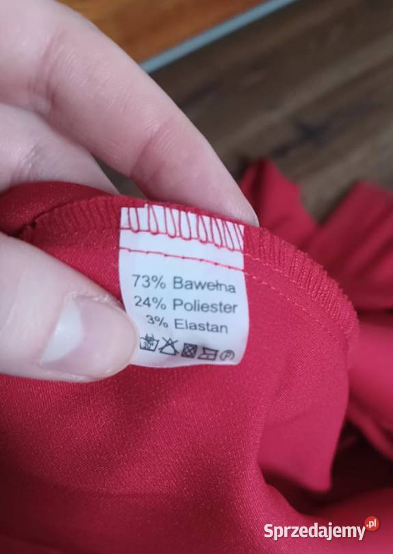Sukienka czerwona balowa tiulowa z paskiem Spódnice i sukienki