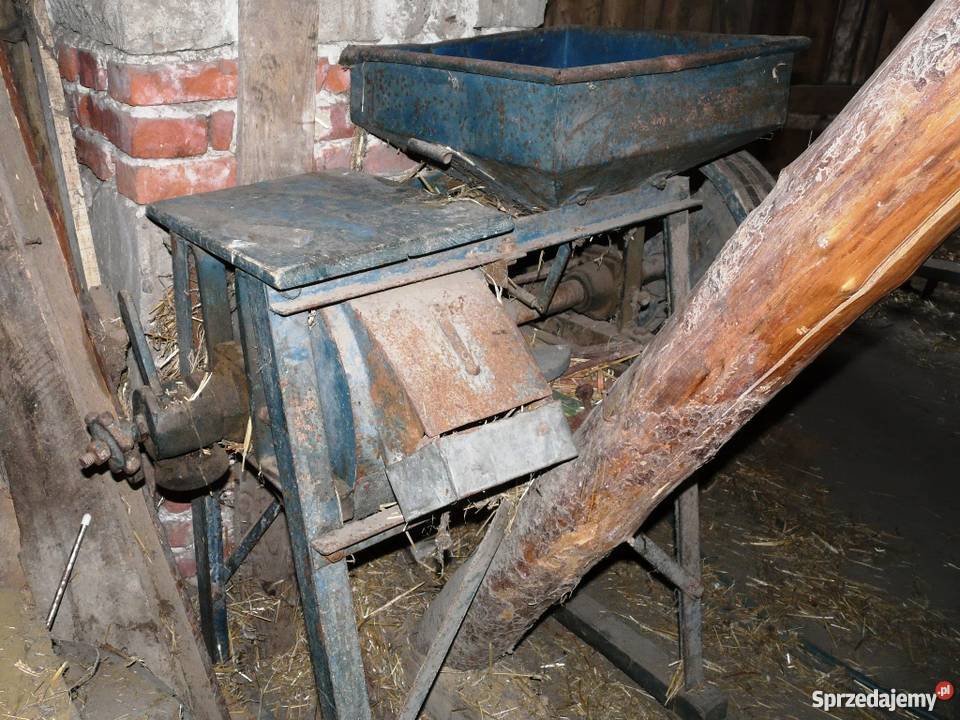 Śrutownik kamienny do zboża stary Donaborów