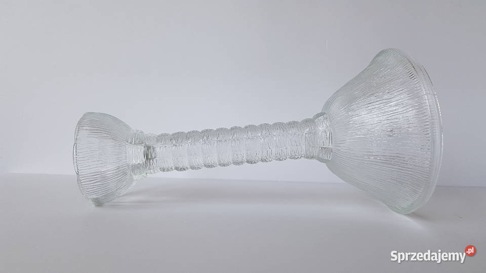 Świecznik kolumnowy lichtarz Cora ok 222 Porcelana i szkło