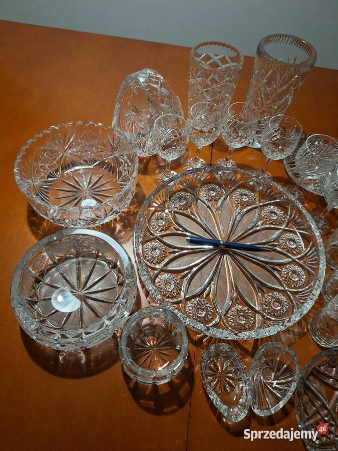 Kryształy PRL zestaw 23 sztuk do kolekcji na Warszawa