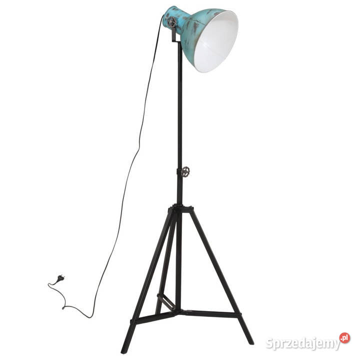 Lampa stojąca 25 W postarzany niebieski mazowieckie Warszawa sprzedam