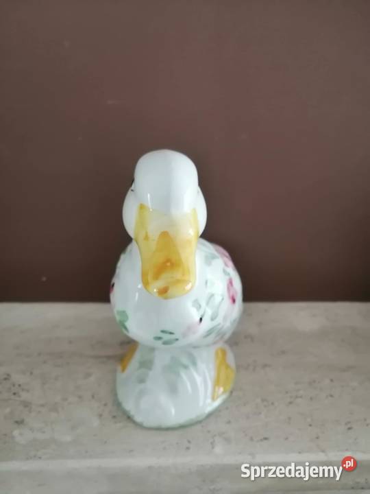 Kaczka z porcelitu malowana śliczna duża Poznań