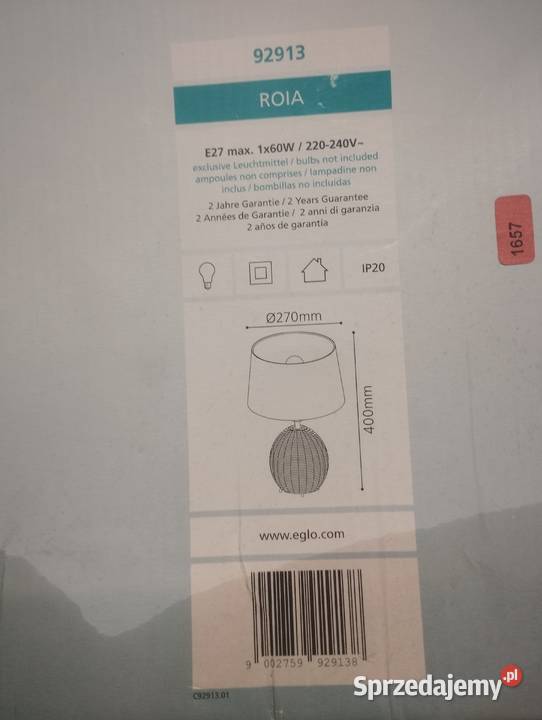 Lampa stołowa Eglo Roia nowa