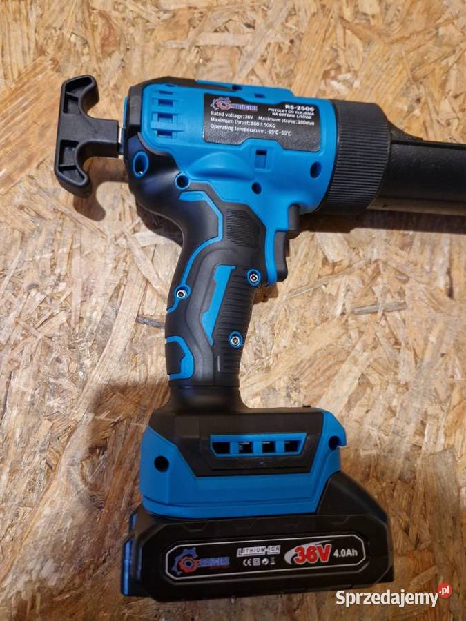 PISTOLET WYCISKACZ 36V DO MASY KLEJU SILIKONU Do silikonu Głogowa sprzedam