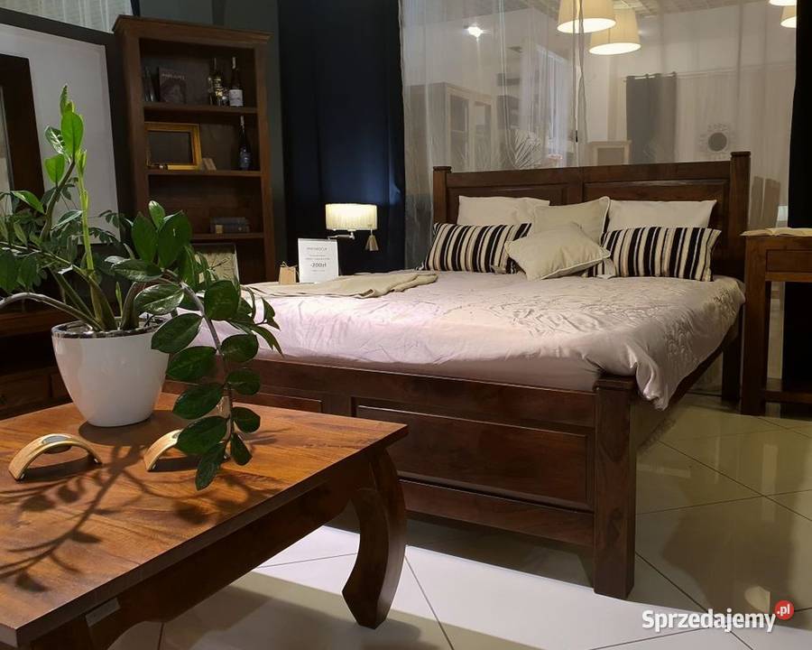Klasyczny drewniane łóżko 160x200 z akacji Lublin