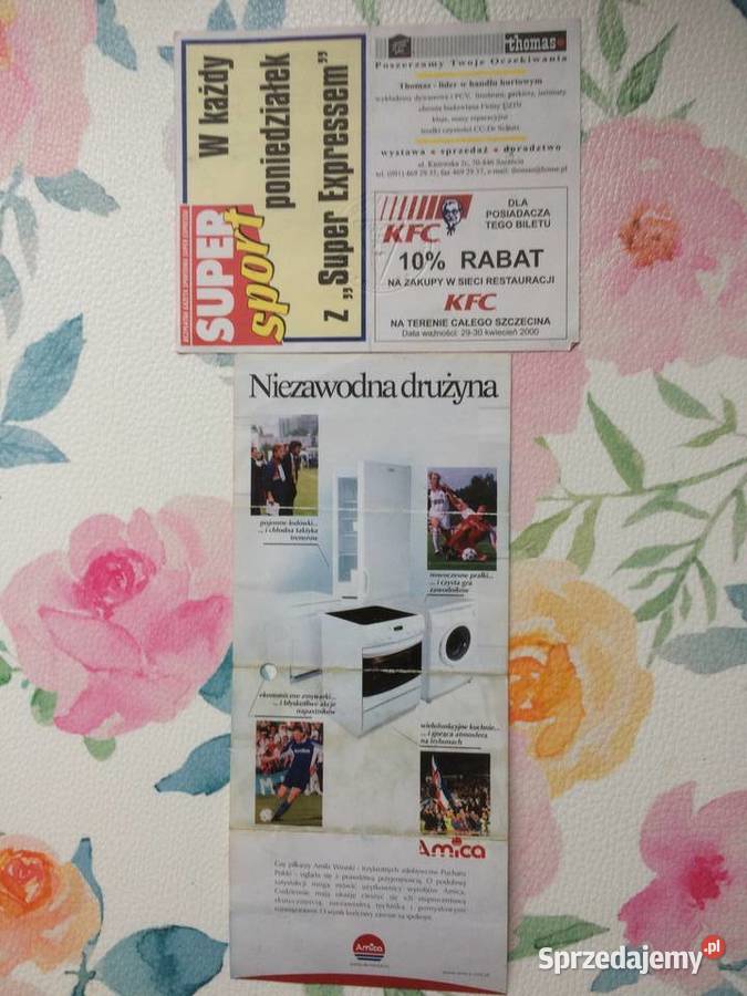 1165 Bilety Pogoni Szczecib 2000 R Antykwariat zachodniopomorskie Szczecin