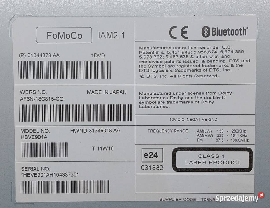 RADIO CD VOLVO S80 V70 XC60 S60 V60 XC70 osobowe Sprzęt audio fabryczny Motoryzacja sprzedam