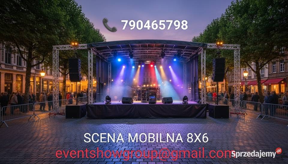 wynajem Scena Mobilna 8x6 Nagłośnienie Kraków