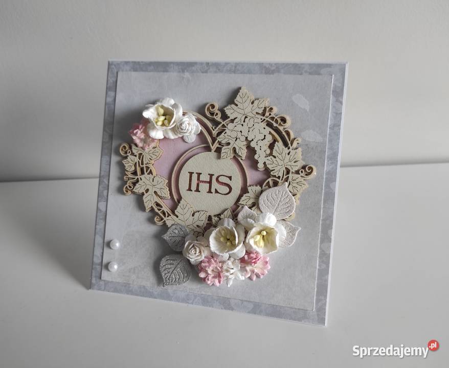 Kartka w pudełku ręcznie robiona na Pamiątkę