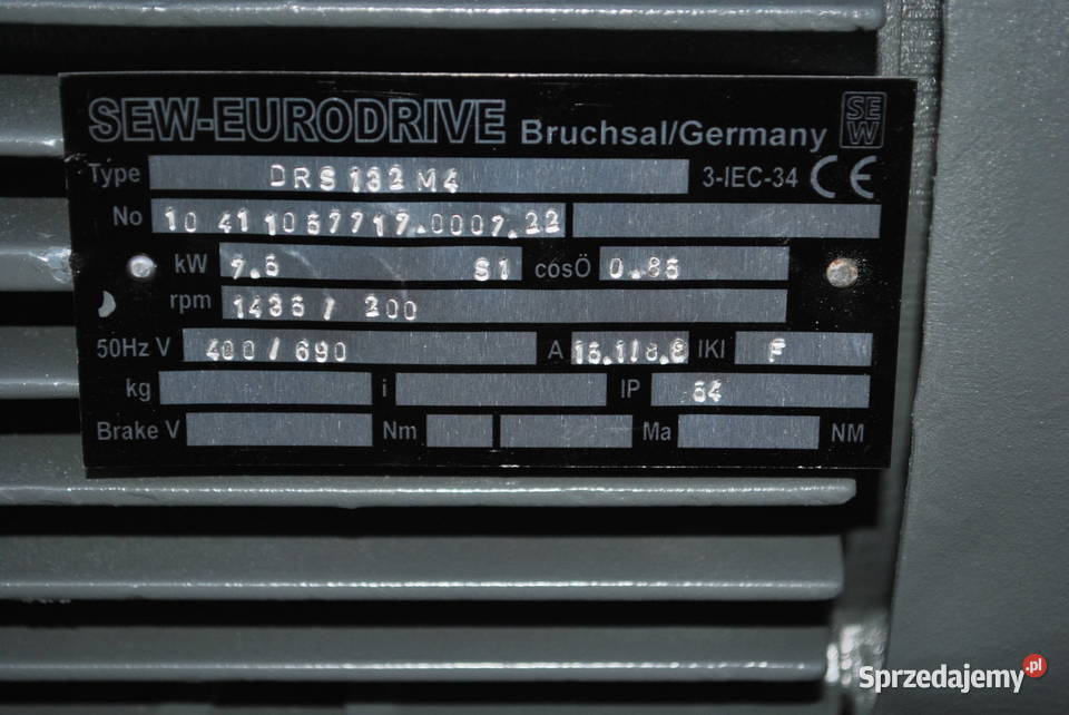 Motoreduktor kołnierzowy 75kw 200obrmin Firmy lubuskie Kargowa