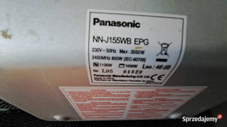 Kuchenka mikrofalowa Panasonic NNJ155WEB Warszawa sprzedam