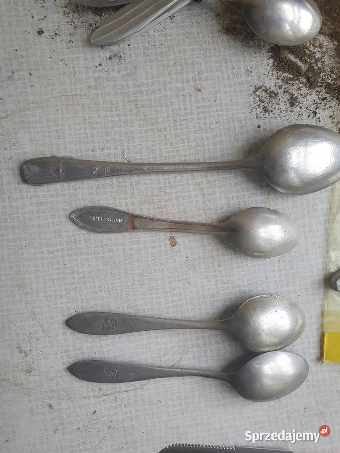 Sztućce aluminiowe stare PRL vintage