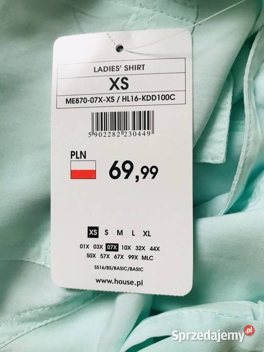 Nowa z metka koszula miętowa XS house Kraków