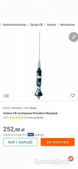 CB radio Midland Alan 102 Antena President Motoryzacja Nowe Brzesko