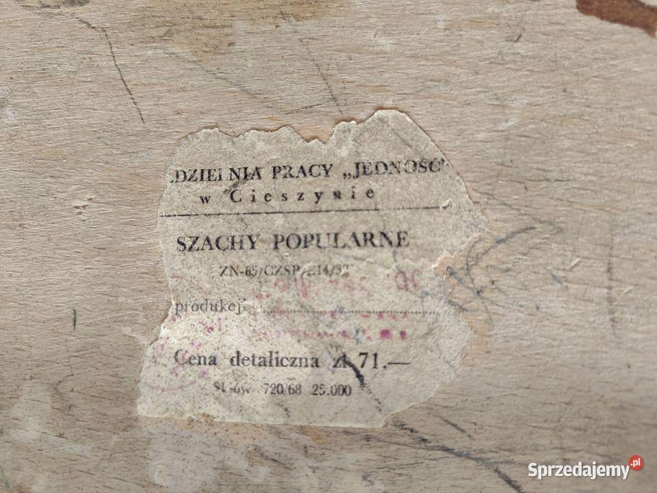 Sprzedam używane szachy drewniane z PRLu lubelskie Lublin