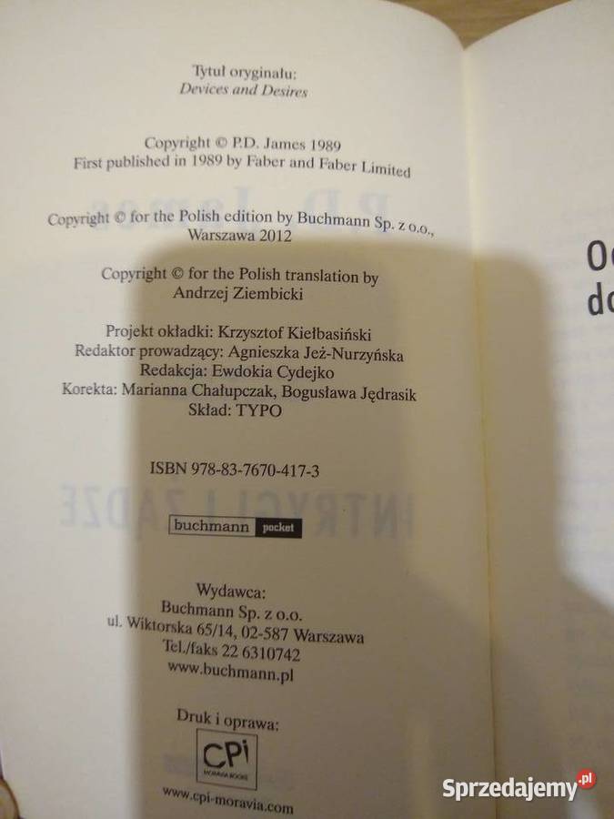 P D James Intrygi i żądze łódzkie Dłutów