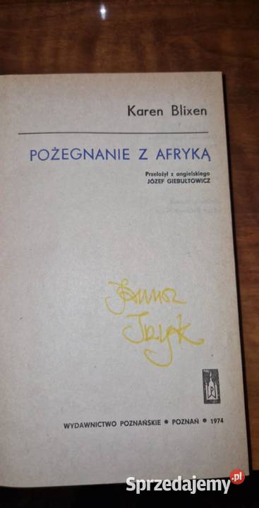 Pożegnanie z Afryką Karen Blixen 1974 książka Dąbrowa Górnicza sprzedam