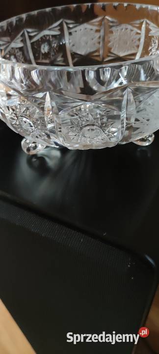 Kryształowa salaterka owocarka miska PRL vintage