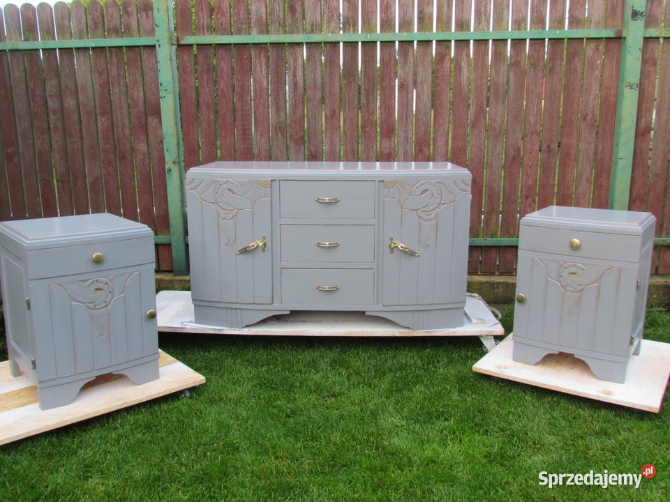 stara komodaszafki nocne dąb shabby rozjaśniony 66.5cm