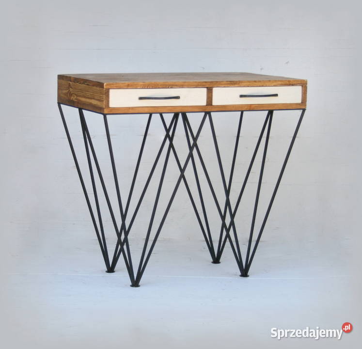 Stolik kawowy LOFT z szufladami na kółkach lite podkarpackie Mielec