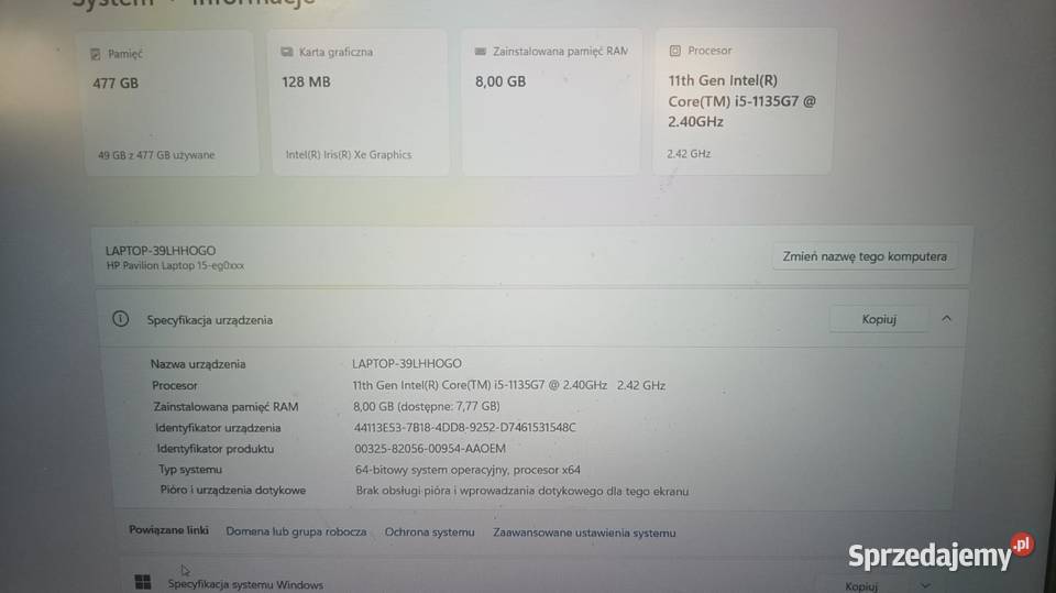 Laptop HP Pavilion 15 Katowice