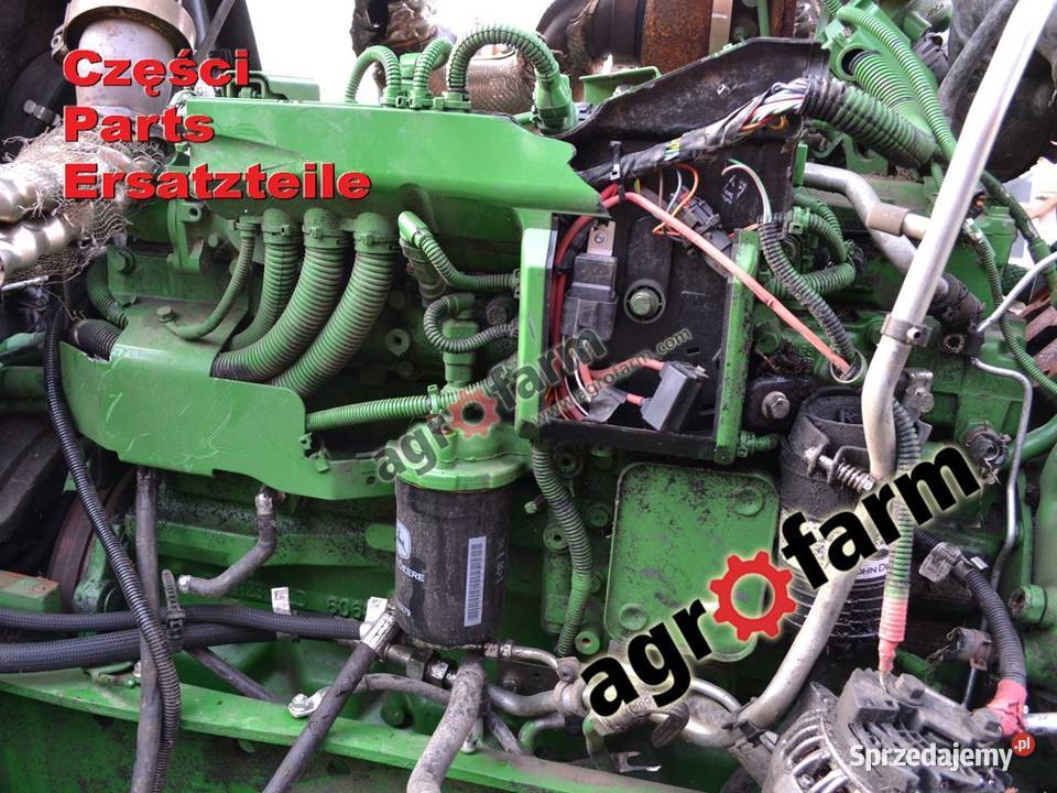 John Deere 6155M części silnik skrzynia biegów