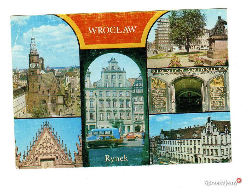 WROCŁAW RYNEK POCZTÓWKA WIELOWIDOKOWA świętokrzyskie sprzedam