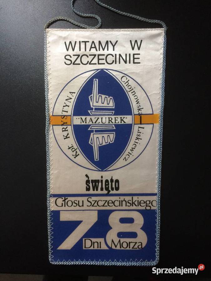 2811 Proporczyk Święto Głosu Szczecińskiego Antykwariat zachodniopomorskie Szczecin