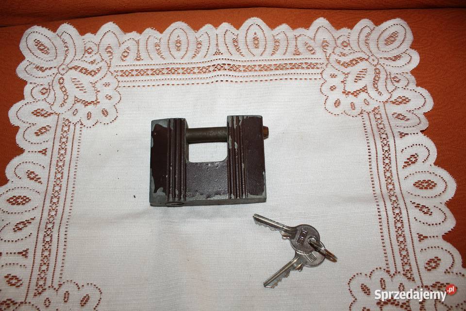 Stara kłódka garażowa sprawna czasy PRL Chorzów