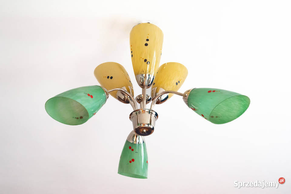 Żyrandol lata 60 Look PopArt MidCentury Vintage Lampy wiszące Dąbrowa Górnicza
