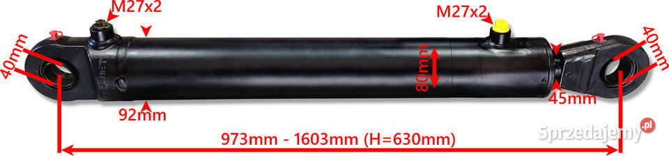 Mocny Tłok SIŁOWNIK HYDRAULICZNY Wysięgnika Hydraulika Solec Kujawski