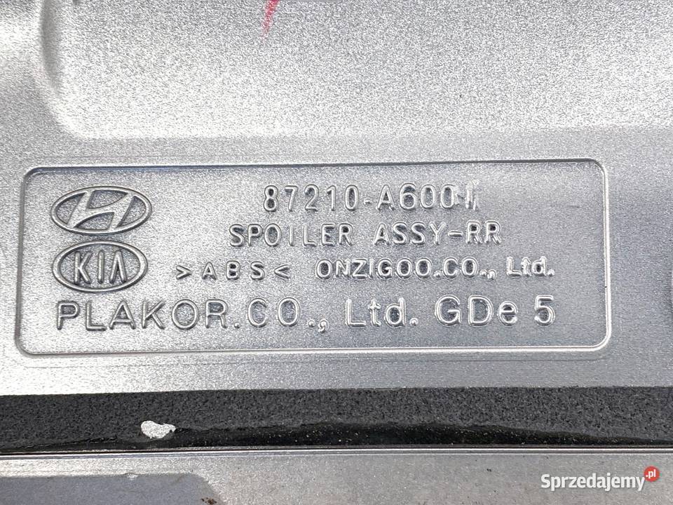 SPOILER TYŁ HYUNDAI i30 Hatchback 87210A6001 osobowe
