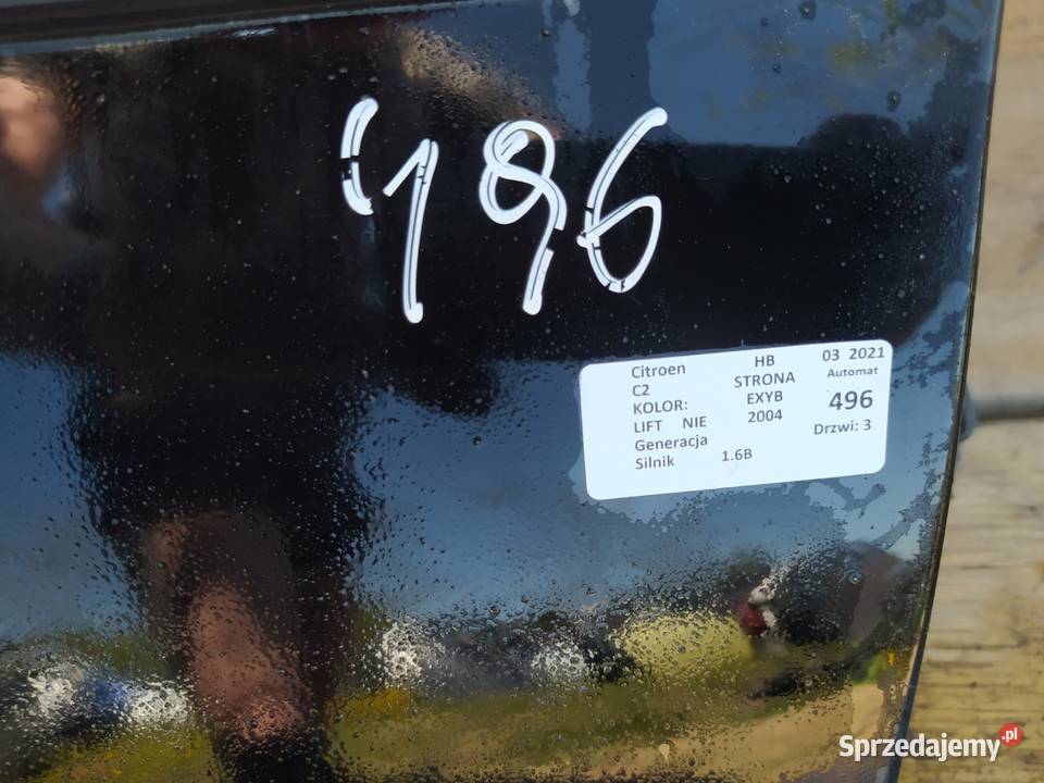 CITROEN C2 KLAPA TYŁ DÓŁ EXYB Zbierkowo sprzedam