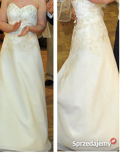 SUKNIA ŚLUBNA CLASSA C 627 ŚMIETANKA 3638 Rozmiar 36(S) małopolskie Andrychów sprzedam