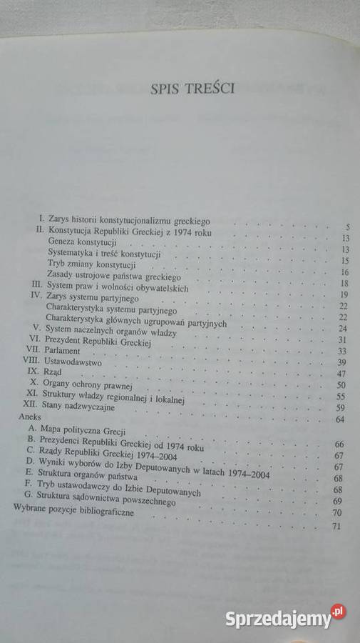 Jarosław Kamiński System konstytucyjny Grecji śląskie Katowice
