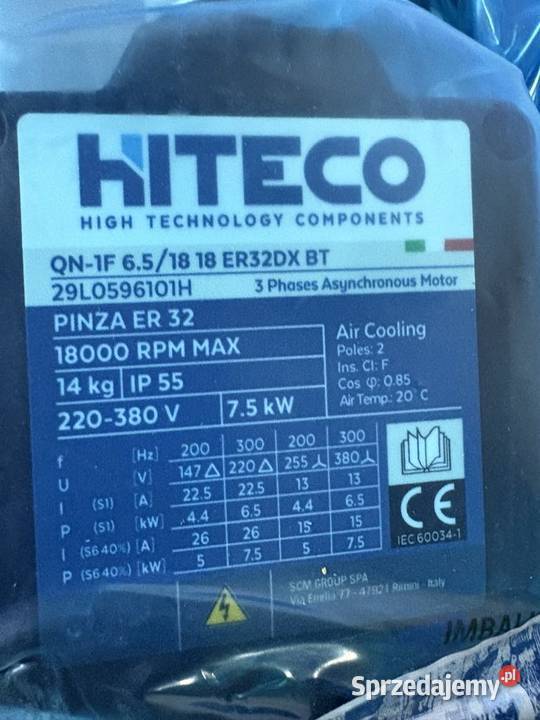 Hiteco QN1F 6518 18 ER32DX BT Spindle motor
