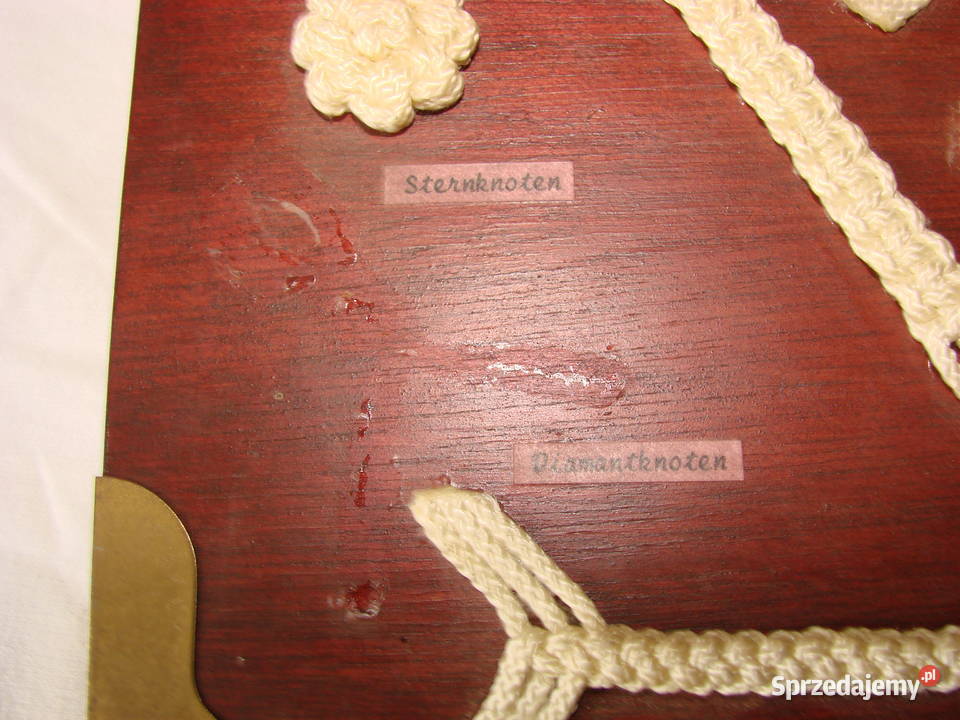 Węzły i plecionki żeglarskie tablica Pruszcz Gdański