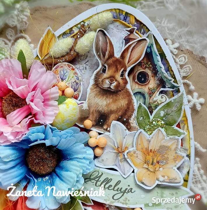 Kartka świąteczna wielkanocna z pudełkiem Mszana Dolna