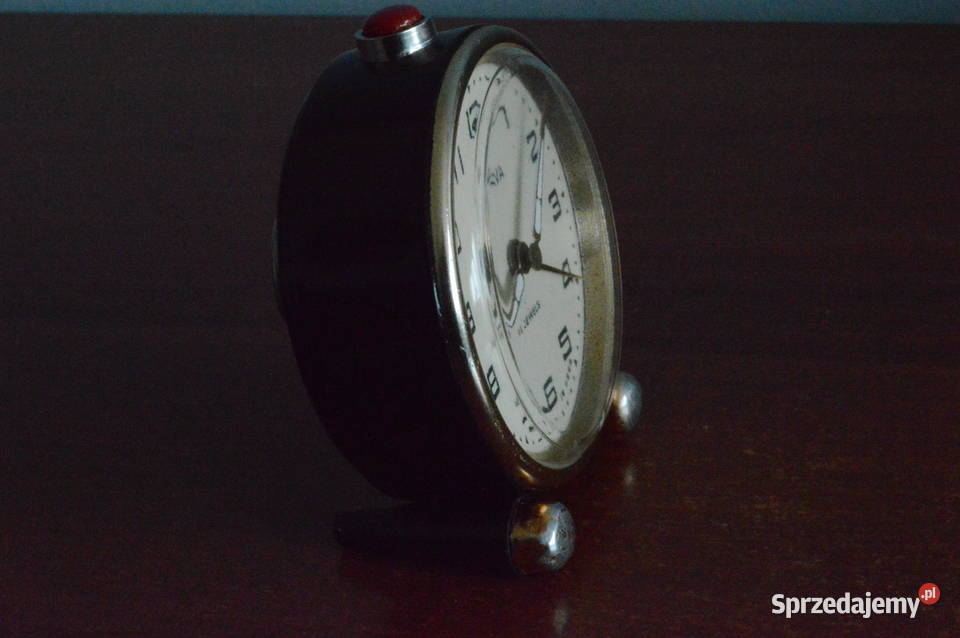 KOLEKCJONERSKI CZARNY BUDZIK SLAVA 11 JEWELS Zawiercie